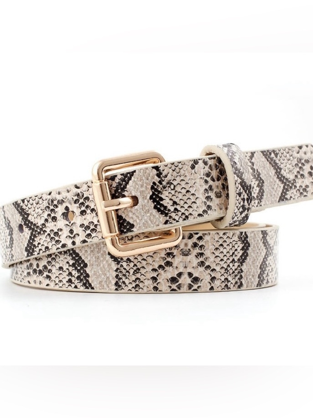 Zenana neutral snake print belt